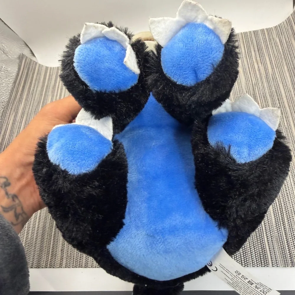 Feisty Pets Dark Night Dragon Plush 8in Black Blue Rare Limited Edition 2019 WMC